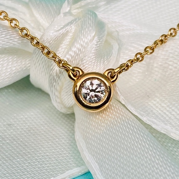 Tiffany & Co .10 Peretti Damond by the yard 18k rose gold 16” W/box MSRP $1300 - Picture 1 of 8